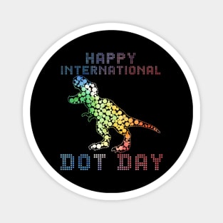 Funny Polka Dot T Rex Dinosaur September 15th Dot Day Magnet